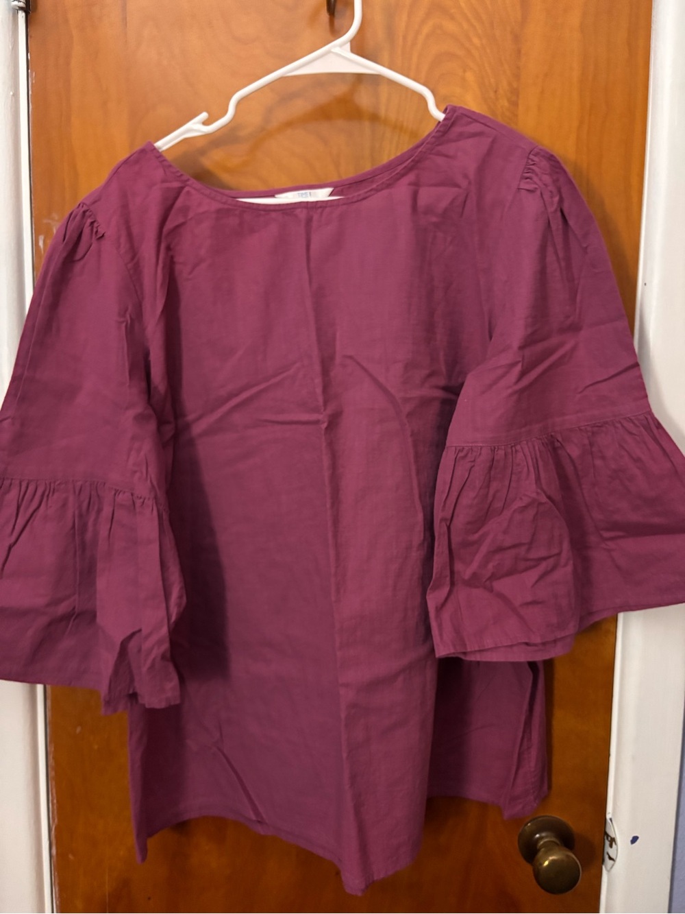 Time and Tru Plum Tunic Top